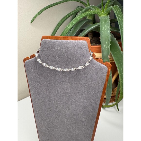 Vintage Jewelry - Vintage Italian Sterling Silver Ribbon Twist Bracelet – 6.75” – 925 Italy